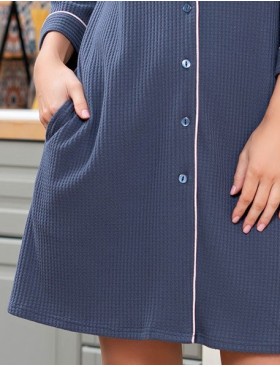 Рубашка-халат из рельефного хлопка Mia-Amore WENDY 1737, Цвет: маренго, Размеры: M, изображение 4