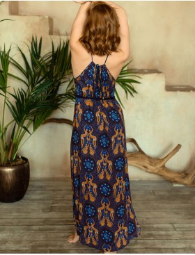 Длинное домашнее платье Mia-Mia GERA 16460, Цвет: темно-синий, Размеры: XS, изображение 2