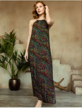 Длинный сарафан Mia-Mia REINA 16470, Цвет: коричневый, Размеры: XS