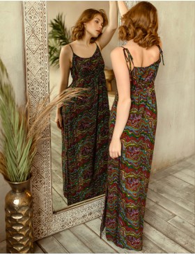 Длинное платье на тонких бретелях Mia-Mia REINA 16471, Цвет: коричневый, Размеры: S, изображение 2