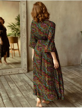 Длинное домашнее платье Mia-Mia REINA 16473, Цвет: коричневый, Размеры: M, изображение 2