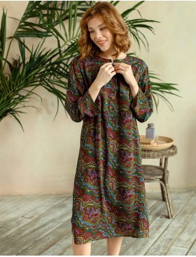 Длинная женская туника Mia-Mia REINA 16475, Цвет: коричневый, Размеры: M