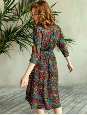 Рубашка-туника вискозная Mia-Mia REINA 16476, Цвет: коричневый, Размеры: XL, изображение 2