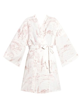 Короткий халат из вискозы Nipplex CAMERON, Цвет: капучино, Размеры: L, изображение 2