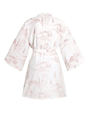 Короткий халат из вискозы Nipplex CAMERON, Цвет: капучино, Размеры: L, изображение 3