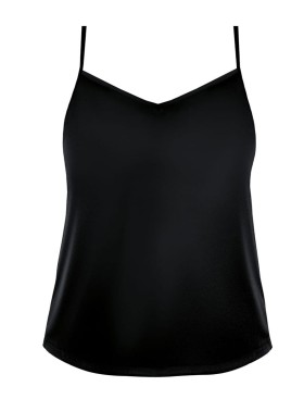 Шорты и топ из атласа Nipplex CLARISA PAJAMAS, Цвет: черный, Размеры: L, изображение 3