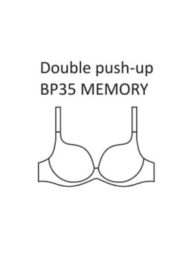 Гладкий бюстгальтер с двойным пуш-ап пуш-ап Nipplex LILI P-UP черный, Цвет: черный, Размеры: 80C, изображение 7