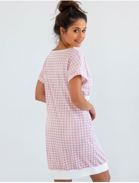 Хлопковая сорочка с коротким рукавом Sensis ANNIKA KOSZULA, Цвет: розовый, Размеры: M, изображение 2