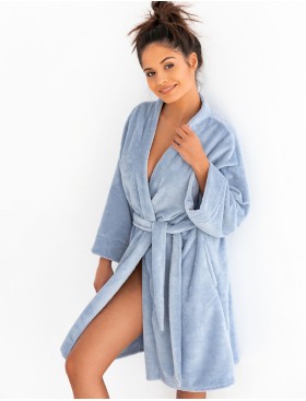 Теплый голубой халат Sensis HOLEE SZLAFROK, Цвет: голубой, Размеры: L/XL