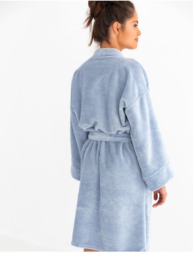 Теплый голубой халат Sensis HOLEE SZLAFROK, Цвет: голубой, Размеры: L/XL, изображение 2