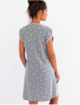 Хлопковая сорочка с коротким рукавом Sensis RILEY KOSZULA, Цвет: серый, Размеры: S, изображение 2