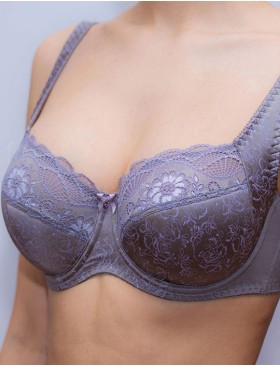 Полумягкий бюстгальтер с широкими бретелями Albina L LAVENDER 8090, Цвет: чайка/лаванда, Размеры: 95G