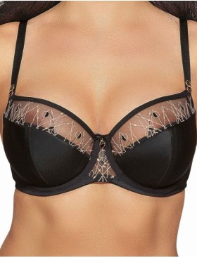 Полумягкий бюстгальтер на полную грудь Ava 2021 PU черный, Цвет: черный, Размеры: 105C