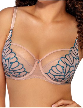 Бюстгальтер полумягкий Ava ANGEL WINGS 1927 PU туркус, Цвет: телесный+туркус, Размеры: 70E