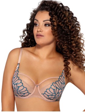 Бюстгальтер полумягкий Ava ANGEL WINGS 1927 PU туркус, Цвет: телесный+туркус, Размеры: 70E, изображение 3