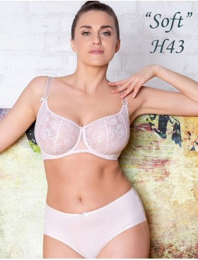 Мягкий кружевной бюстгальтер балконет Honey H43-21-L белый, Цвет: белый, Размеры: 70I, изображение 2