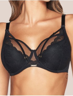 Полумягкий кружевной бюстгальтер Kinga ALICE 930-BC черный, Цвет: черный, Размеры: 70I