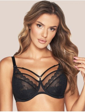 Мягкий кружевной бюстгальтер Kinga ALICE 931-SC черный, Цвет: черный, Размеры: 70I, изображение 3