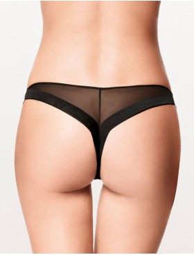 Гладкие трусики стринги Lormar PERIZOMA EXTRA nero, Цвет: nero (черный), Размеры: S, изображение 2