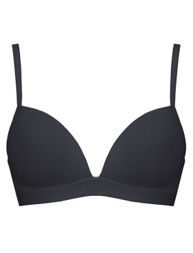 Бюстгальтер без каркасов Lormar TRIANGOLO EXTRA COTTON nero, Цвет: nero (черный), Размеры: 80B, изображение 2