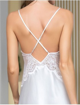 Шелковая сорочка с кружевом Mia-Amore AURELIA 3890 белый, Цвет: белый, Размеры: XS, изображение 4