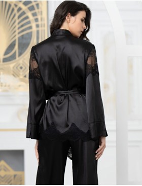 Шелковый комплект-тройка с брюками Mia-Amore AURELIA 3896 черный, Цвет: черный, Размеры: L, изображение 2