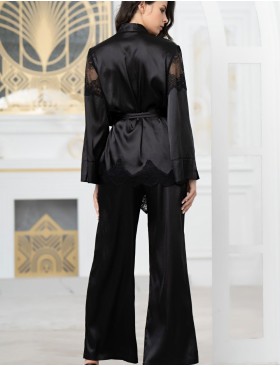 Шелковый комплект-тройка с брюками Mia-Amore AURELIA 3896 черный, Цвет: черный, Размеры: L, изображение 5