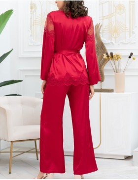 Шелковый комплект-тройка с брюками Mia-Amore AURELIA 3896 красный, Цвет: красный, Размеры: L, изображение 3