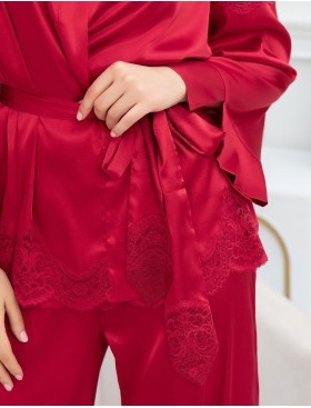Шелковый комплект-тройка с брюками Mia-Amore AURELIA 3896 красный, Цвет: красный, Размеры: L, изображение 6