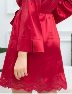 Шелковая рубашка-халат Mia-Amore AURELIA 3897 красный, Цвет: красный, Размеры: L, изображение 5