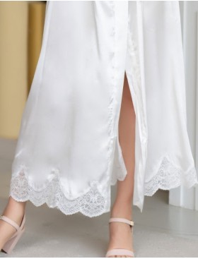 Шелковый халат длиной в пол Mia-Amore AURELIA 3899 белый, Цвет: белый, Размеры: L/XL, изображение 7