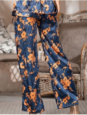 Шелковая пижама тройка Mia-Amore QIARA 3826, Цвет: синий, Размеры: 3XL, изображение 8