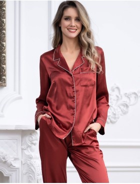 Пижама атласная Mia-Mella JULIA 8736 паприка, Цвет: паприка, Размеры: M, изображение 3