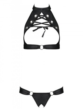 Откровенный комплект Passion MALWIA SET WITH OPEN BRA black, Цвет: черный, Размеры: 6XL/7XL, изображение 3