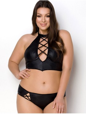 Дерзкий комплект Passion NANCY BIKINI, Цвет: черный, Размеры: 6XL/7XL