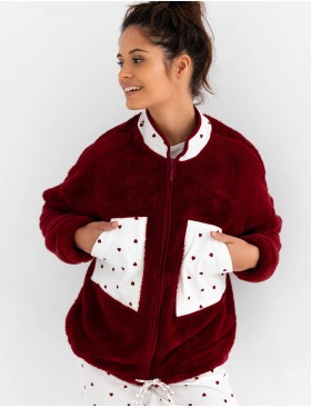 Теплая толстовка Sensis SIMONETTE BLEZER, Цвет: бордовый, Размеры: S/M