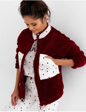 Теплая толстовка Sensis SIMONETTE BLEZER, Цвет: бордовый, Размеры: S/M, изображение 4