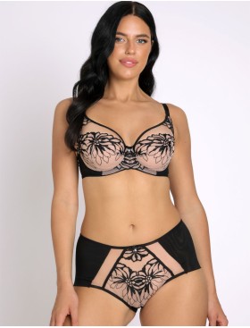 Высокие трусики Subtille ASTRA BLACK high-waist, Цвет: черный+телесный, Размеры: S, изображение 3