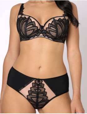 Мягкий открытый бюстгальтер балконет Subtille MELISSA soft balconette, Цвет: черный+мокка, Размеры: 65I, изображение 2