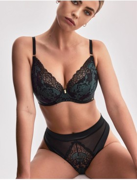 Бюстгальтер балконет пуш-ап Alles MOON P-UP, Цвет: черный, Размеры: 75F, изображение 6