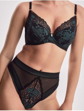 Бюстгальтер балконет пуш-ап Alles MOON P-UP, Цвет: черный, Размеры: 75F, изображение 2