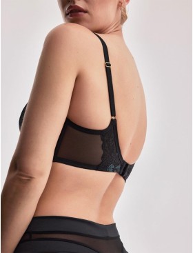 Бюстгальтер балконет пуш-ап Alles MOON P-UP, Цвет: черный, Размеры: 75F, изображение 9