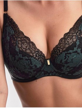 Бюстгальтер балконет пуш-ап Alles MOON P-UP, Цвет: черный, Размеры: 75F, изображение 5