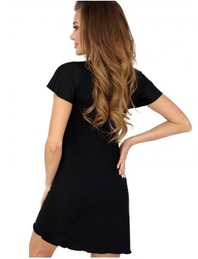 Короткая сорочка из вискозы Donna ROMA nightdress black, Цвет: черный, Размеры: M, изображение 2