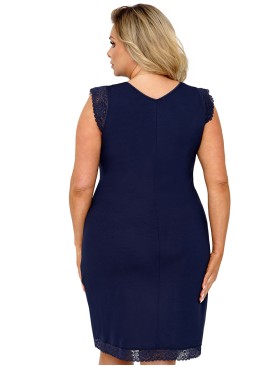 Сорочка из вискозы Donna VERA PLUS nightdress dark blue, Цвет: темно-синий, Размеры: 5XL, изображение 2