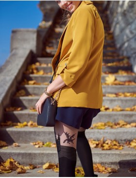 Модные колготки с рисунком Gabriella 661 KRAKOWSKIE 20/60 den чёрный, Цвет: чёрный, Размеры: 2, изображение 3