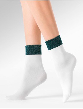 Носки из микрофибры Gabriella 706 RIA экрю/зеленый, Цвет: экрю/зеленый, Размеры: UN