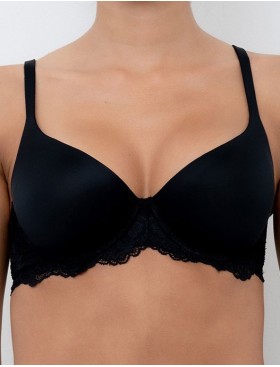 Бюстгальтер балконет Lormar MOUSSE PIZZO nero, Цвет: nero (черный), Размеры: 85D