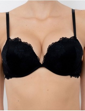 Бюстгальтер супер пуш-ап гелевый Lormar MY DOUBLE PIZZO nero, Цвет: nero (черный), Размеры: 70B