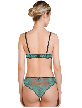 Комплект мягкая чашка и бразилиана Mioocchi LUNA 777978 grigio/verde, Цвет: grigio/verde, Размеры: 70C, изображение 2